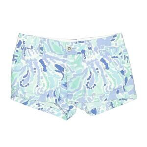 Lilly Pulitzer Women's Blue Printed Shorts Size 0 - see pics